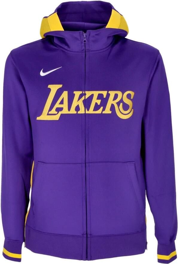 Nike Los Angeles Lakers Showtime Dri-FIT NBA-hoodie met rits over de hele lengte voor heren Paars