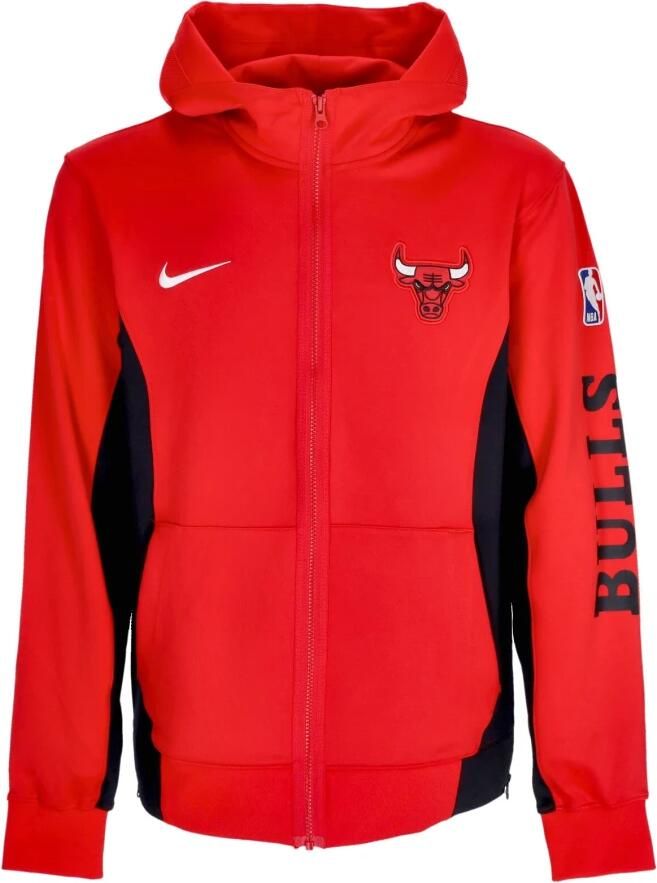 Nike Chicago Bulls Showtime NBA-hoodie met rits en Dri-FIT voor heren Rood