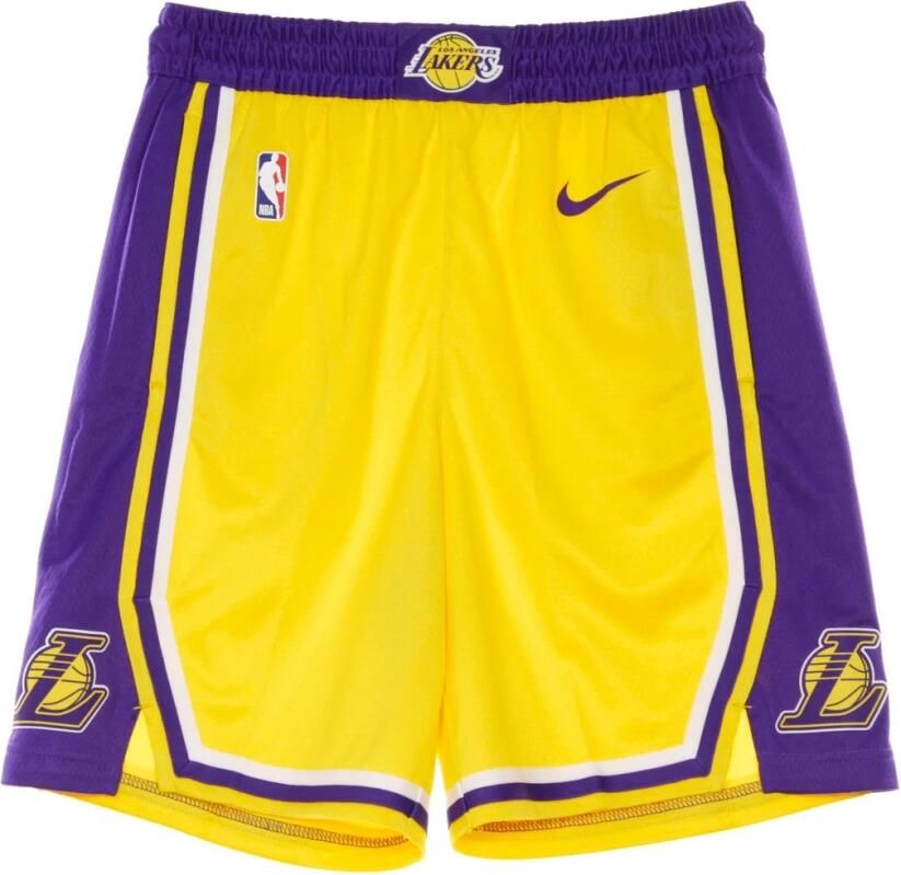 Nike Los Angeles Lakers Icon Edition Swingman NBA-herenshorts Geel - Foto 3
