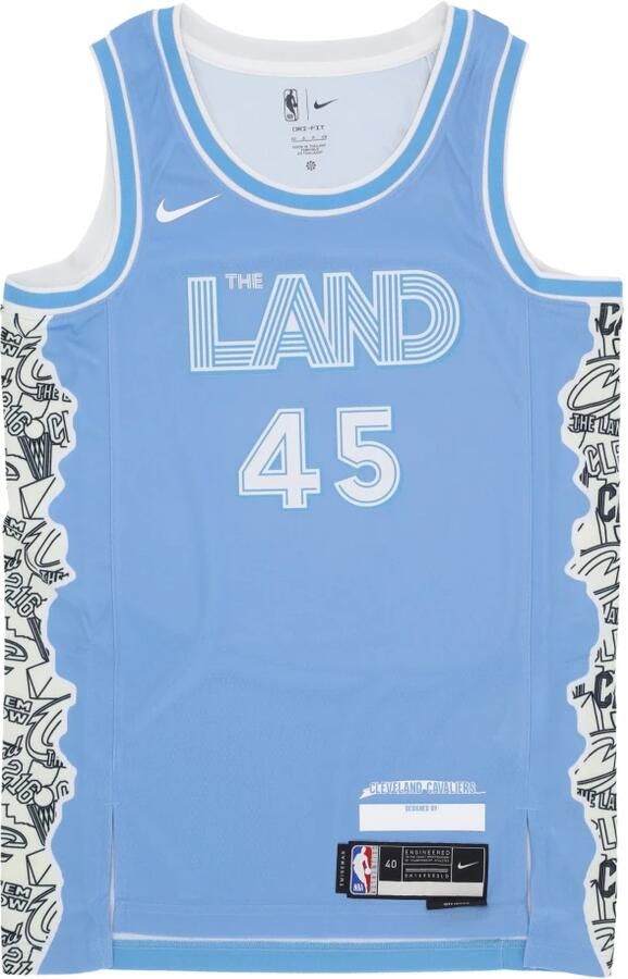 Nike Donovan Mitchell Cleveland Cavaliers 2024 25 City Edition Dri-FIT Swingman NBA-jersey voor heren Blauw - Foto 4
