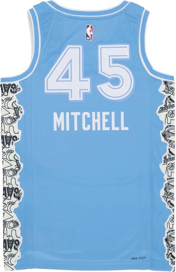 Nike Donovan Mitchell Cleveland Cavaliers 2024 25 City Edition Dri-FIT Swingman NBA-jersey voor heren Blauw - Foto 3