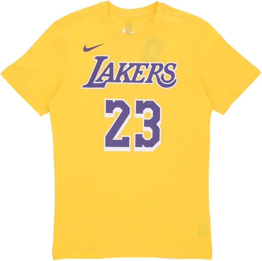 Nike L James LA Lakers Geel Basketbalshirt Heren