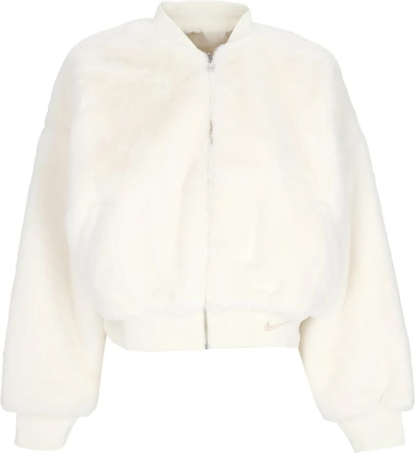 Nike Sportswear omkeerbaar bomberjack met imitatiebont voor dames Wit - Foto 3