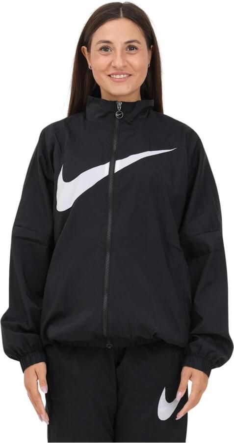 Nike Oversized Luchtig Jack met Mesh Voering Black Dames - Foto 4
