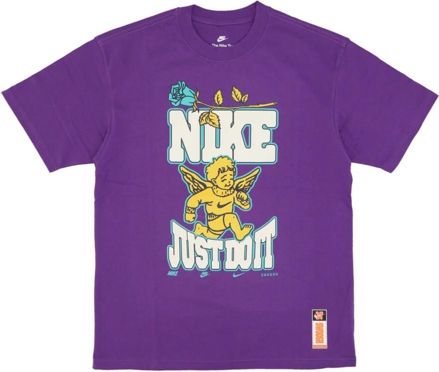 Nike Paarse Cosmos Sportkleding Tee Korte Mouw Purple Dames