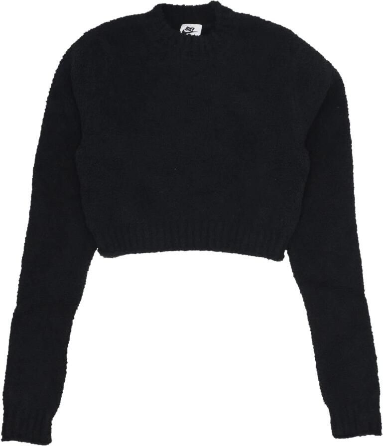 Nike Sportswear Phoenix Cozy Bouclé strakke knit damestop met lange mouwen Zwart - Foto 3