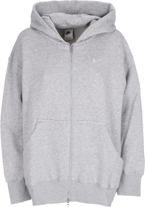Nike Sportswear Phoenix Fleece Oversized fleecehoodie met rits over de hele lengte voor dames Grijs - Foto 4