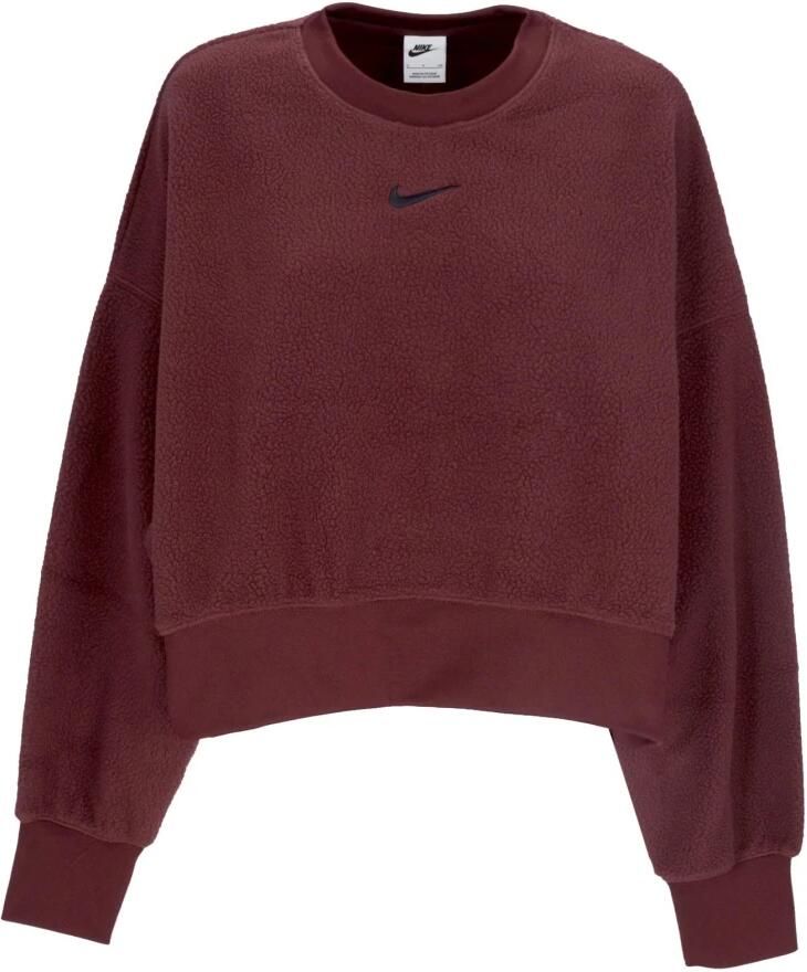 Nike Sportswear Plush Mod Crop Crew-neck Sweatshirt Sweaters Kleding burgundy crush black maat: M beschikbare maaten:XS S M L XL - Foto 3