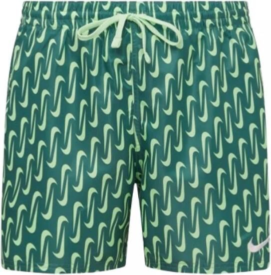 Nike Geometrische Groene Zwemkleding met Veters Multicolor Heren