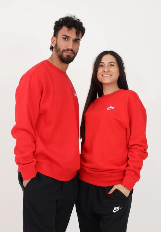 Nike Sportswear Club Fleece Herentop met ronde hals Rood