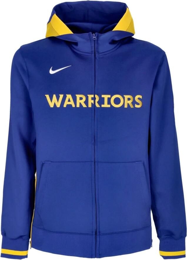 Nike Golden State Warriors Showtime NBA-hoodie met rits en Dri-FIT voor heren Blauw