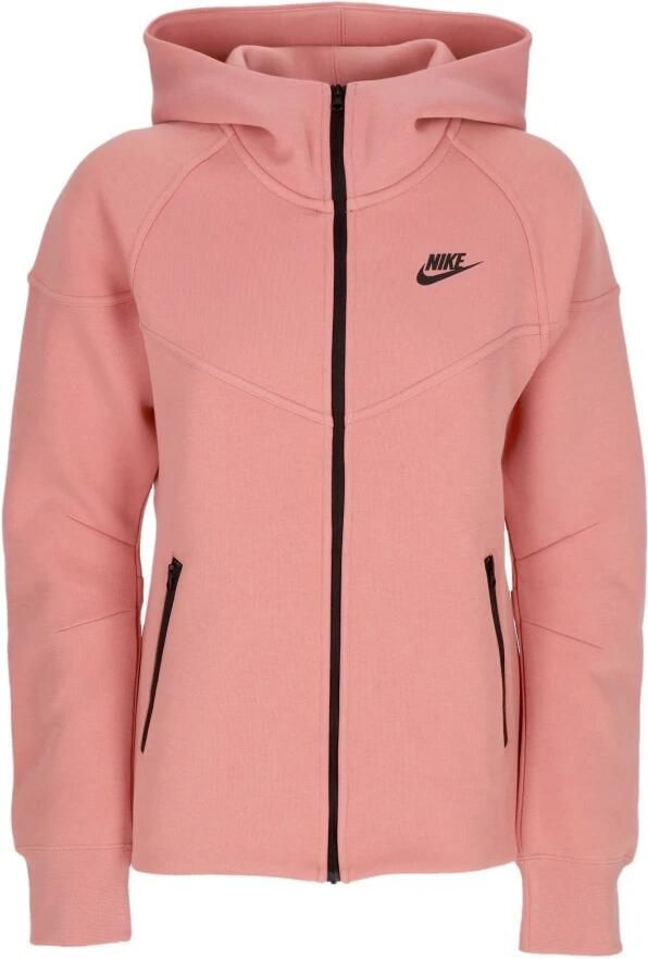 Nike Sportswear Tech Fleece Windrunner Hoodie met rits voor dames Roze