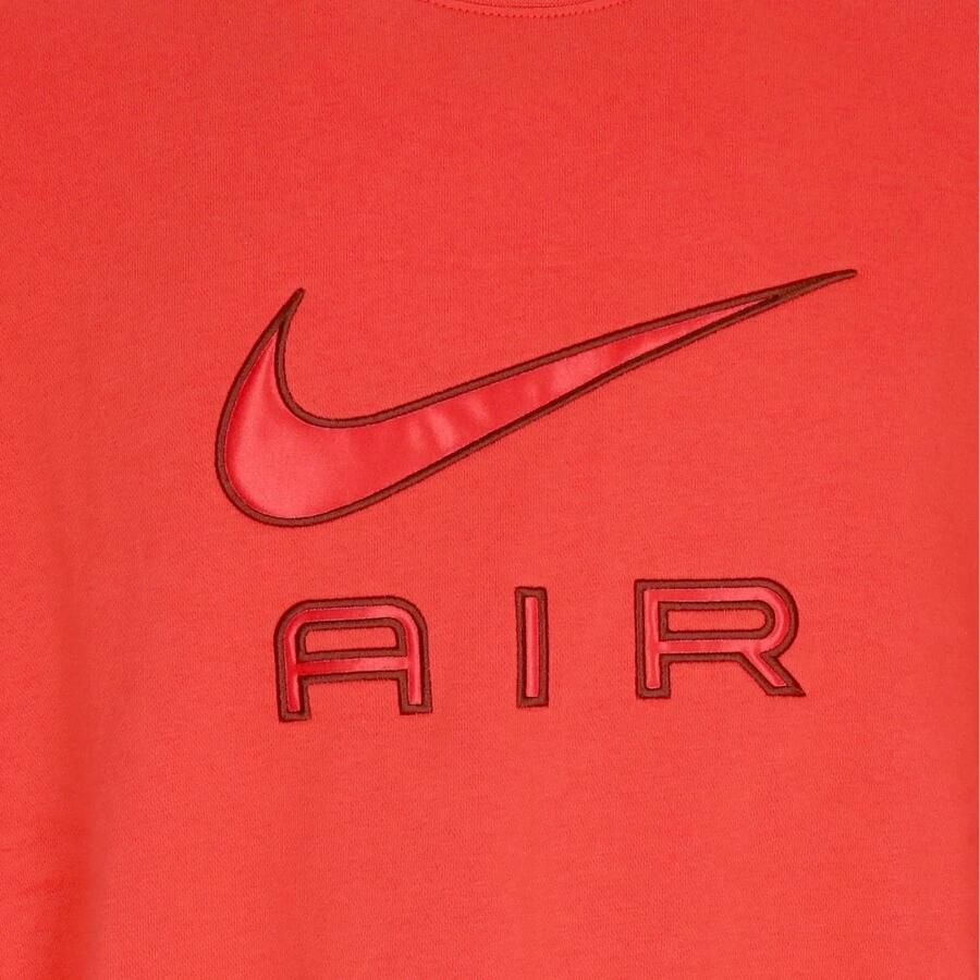 Nike Air Fleece sweatshirt met ronde hals voor dames Rood