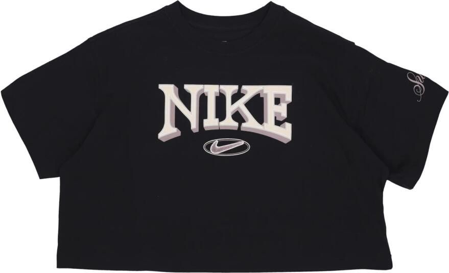 Nike Sportswear ruimvallend kort T-shirt met korte mouwen voor dames Zwart