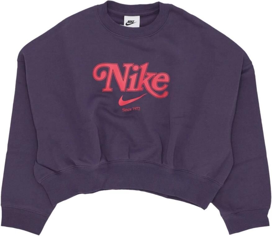 Nike Sportswear Kort sweatshirt van fleece voor meisjes Paars