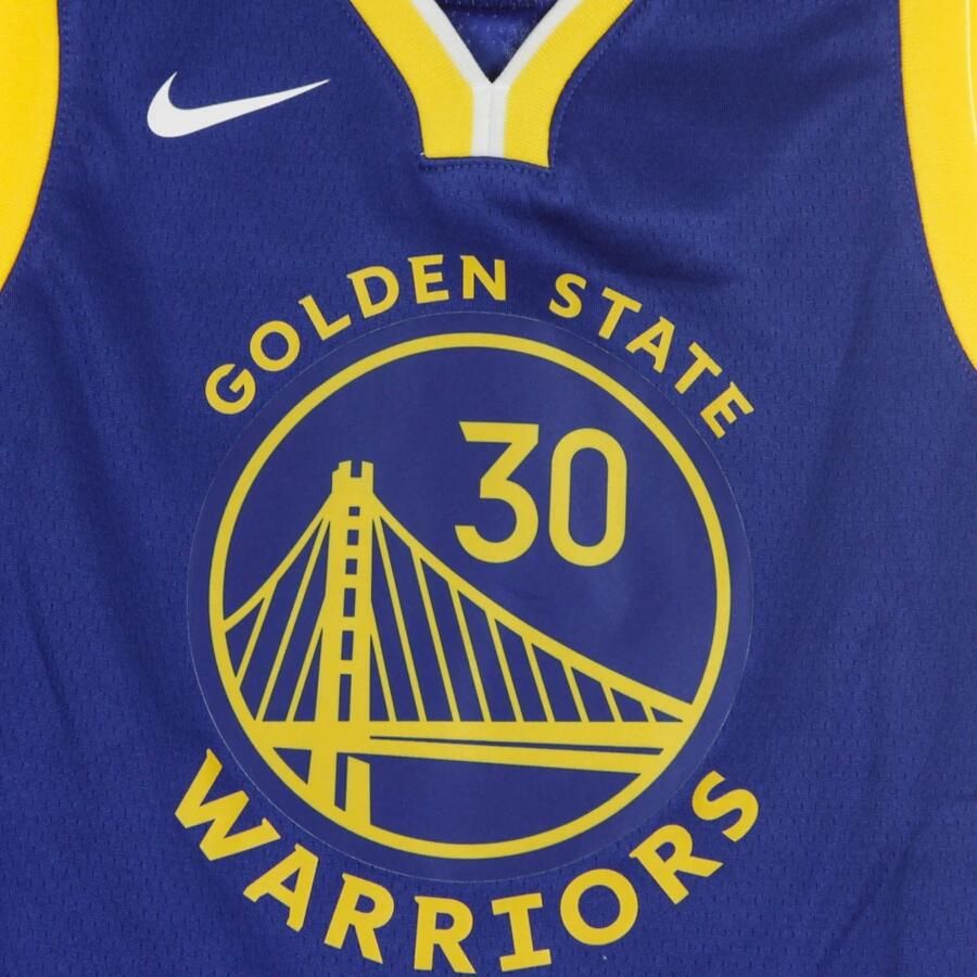 Nike Golden State Warriors Icon Edition Dri-FIT Swingman NBA-jersey voor heren Blauw