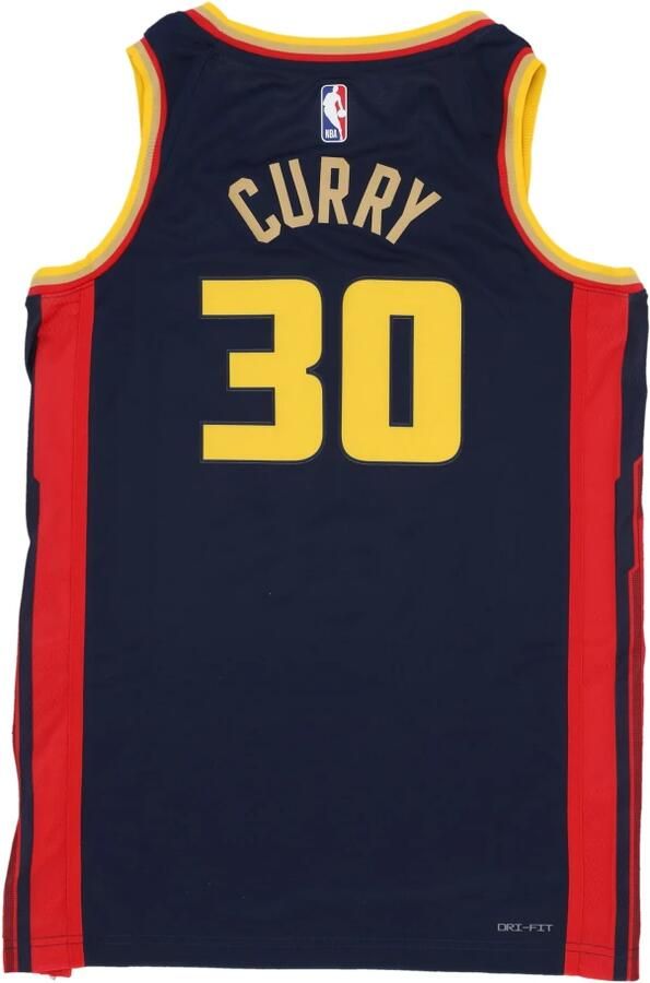 Nike Stephen Curry Golden State Warriors 2024 25 City Edition Dri-FIT Swingman NBA-jersey voor heren Blauw - Foto 2