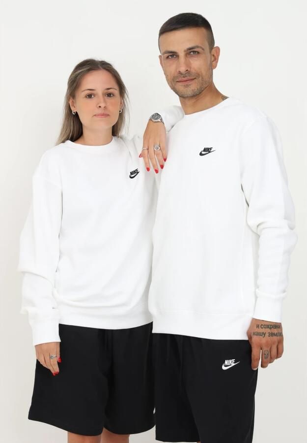 Nike Sportswear Club Fleece Crew Sweaters Kleding white black maat: XL beschikbare maaten:XL XXL - Foto 4