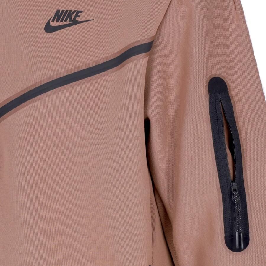 Nike Tech Fleece Zip-through Hoodie Brown Heren