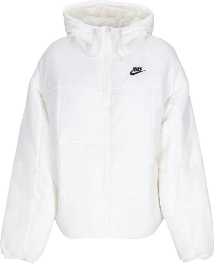 Nike Sportswear Classic Puffer Therma-FIT ruimvallend damesjack met capuchon Wit