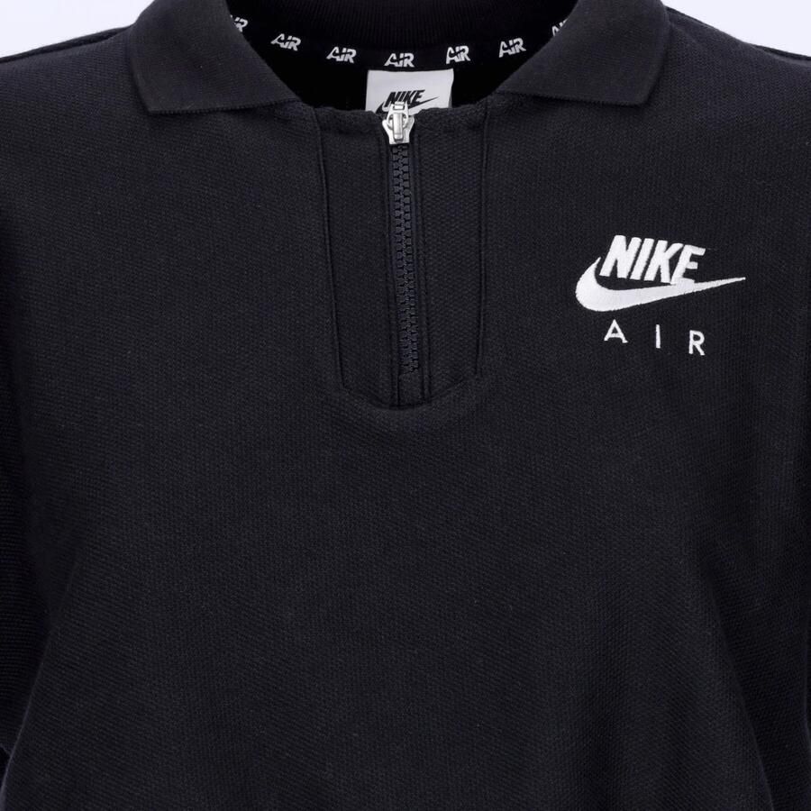 Nike Zwart Wit Air Pique Crop Polo Black Dames