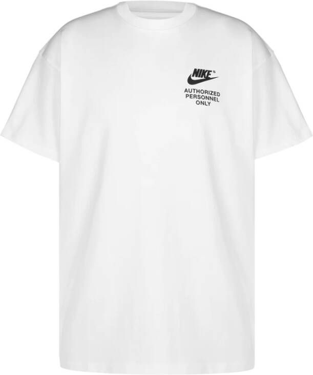 Nike Organisch Katoenen Sportshirt Wit Heren