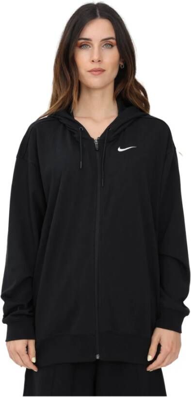 Nike Sportswear Oversized jerseyhoodie met rits voor dames Zwart