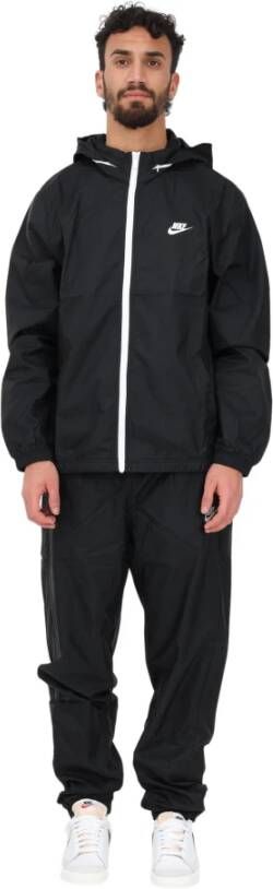 Nike Sportswear Club Lined Woven Track Suit Trainingspakken Kleding black white maat: XL beschikbare maaten:S M L XL