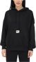 Nike Ruimvallende Terry Hoodie met Swoosh Logo Zwart Dames - Thumbnail 2