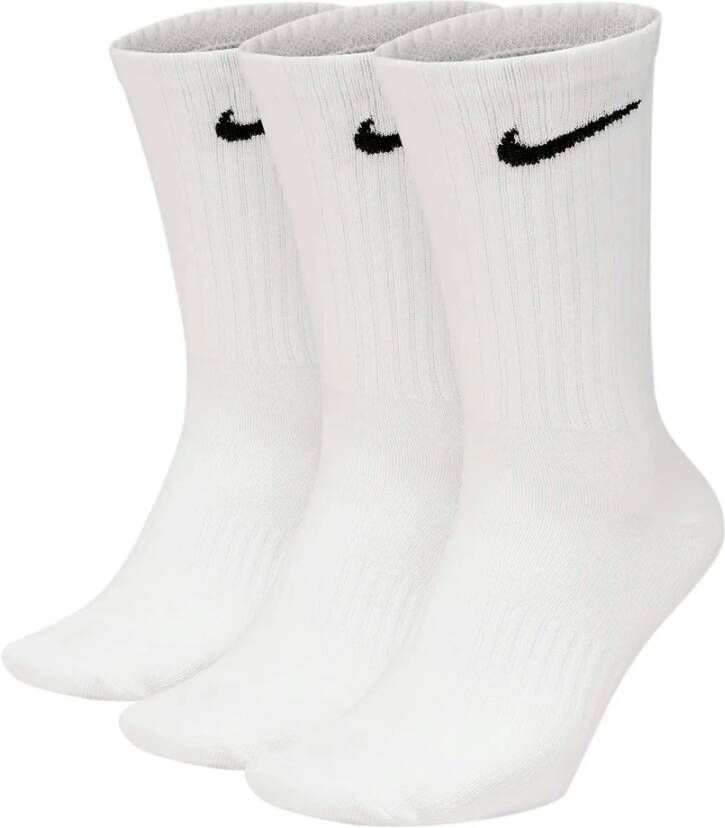 Nike Witte sokken met geribbelde randen in middellange lengte White