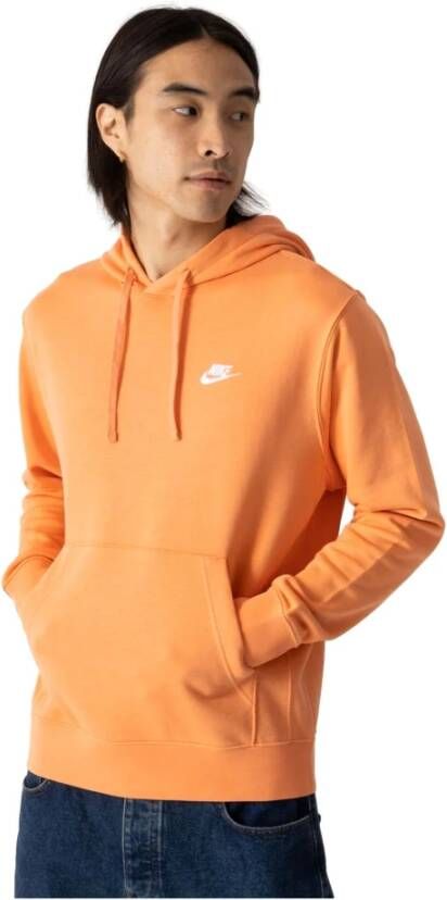 Nike Club Hoodie met Kangoeroezak Orange Heren