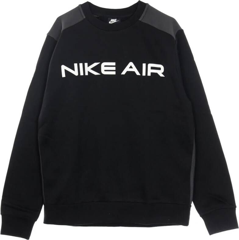Nike Air Crew Sweatshirt Zwart Grijs Wit Black Heren