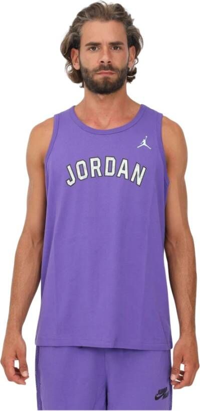 Nike Stijlvolle Mouwloze T-shirt voor Mannen en Vrouwen Paars Unisex