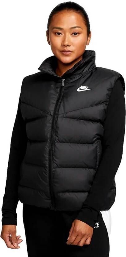Nike Sportswear Therma-FIT Windrunner Bodywarmer met dons voor dames Zwart