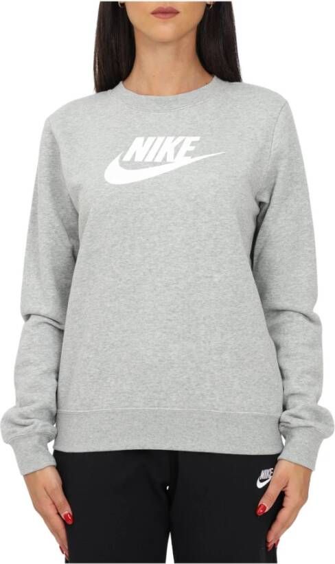 Nike Sportswear Club Fleece Sweatshirt met logo en ronde hals voor dames Grijs