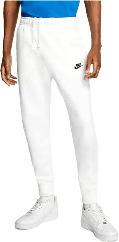 Nike Comfortabele Sweatpants met Logo Borduurwerk White Unisex