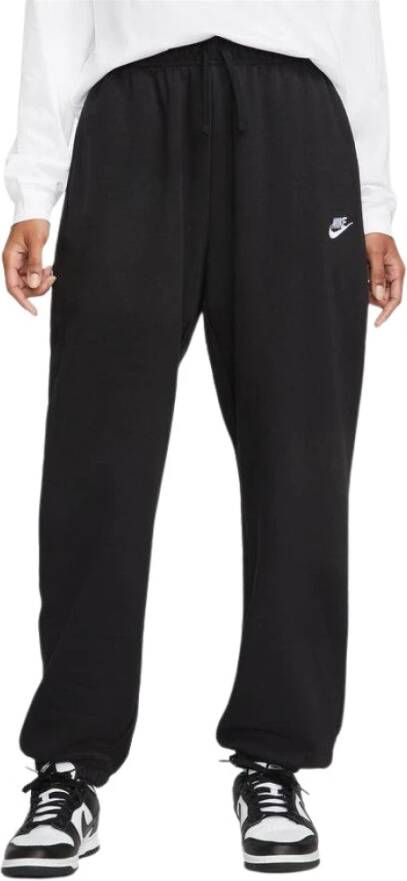Nike Sportswear Club Fleece Oversized joggingbroek met halfhoge taille voor dames Zwart