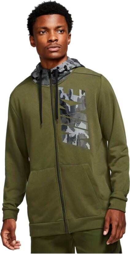 Nike Zip-Through Sweatshirt Green Heren