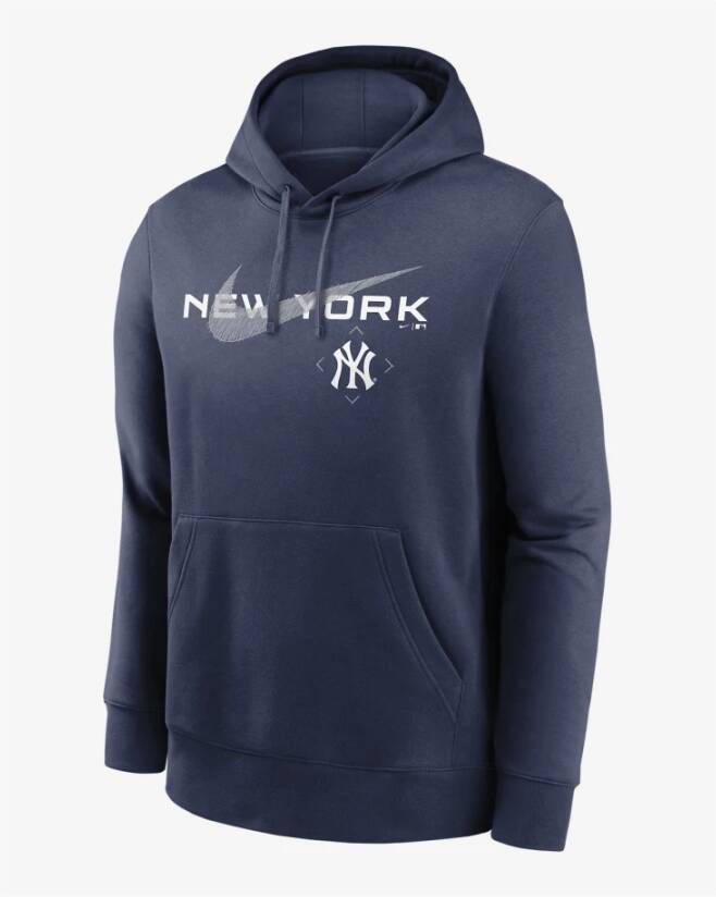 Nike Sweatshirt New York Yankees Swoosh Neighborhood Fleece Blauw Unisex
