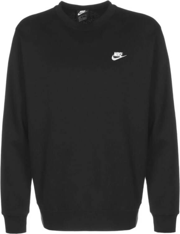 Nike Sportswear Club Fleece Sweatshirt met ronde hals voor dames Zwart