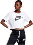 Nike Sportswear Essential Kort T-shirt met logo voor dames Wit - Thumbnail 5
