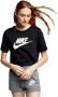 Nike Sportswear Essential Kort T-shirt met logo voor dames Zwart - Thumbnail 1