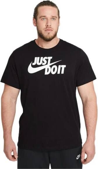 Nike Tee Just Do It Swoosh T-shirts Kleding black white maat: L beschikbare maaten:S M L