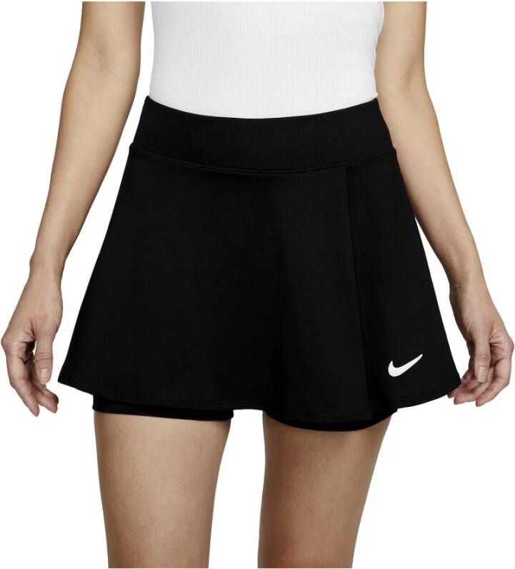 Nike Court Dri-FIT Victory Ruimvallende tennisrok (Plus Size) Zwart