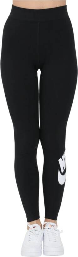 Nike Sportswear Essential Legging met hoge taille en logo voor dames Zwart