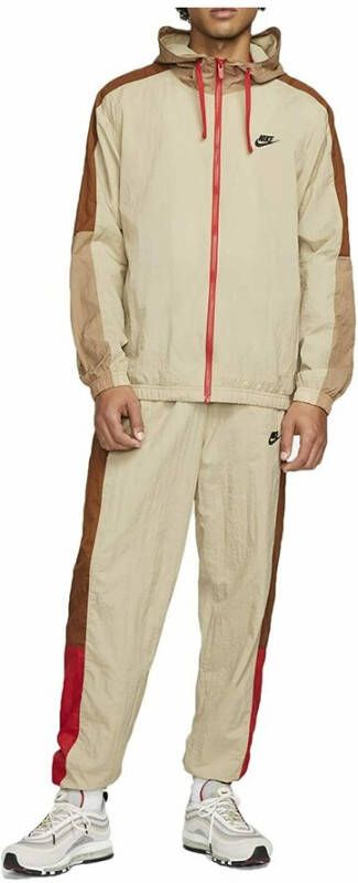 Nike Hoodie Tracksuit Beige Heren