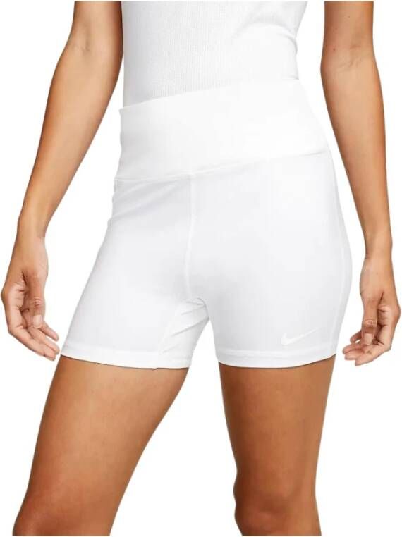 Nike Dri-FIT Advantage Tennisshorts met hoge taille voor dames (10 cm) Wit
