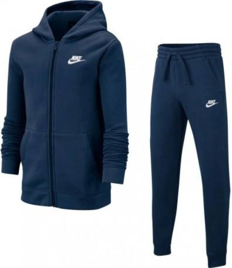 Nike Veelzijdig Comfort Fleece Trainingspak Blauw
