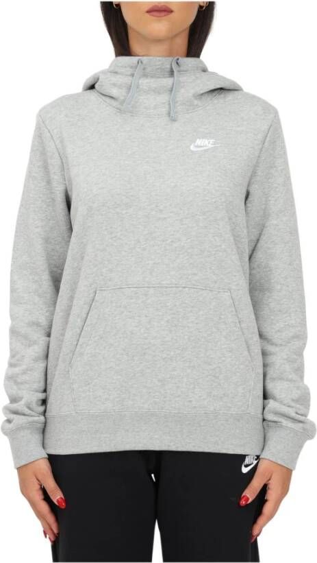 Nike "Verstelbare Veters Hoodie" Grijs Dames