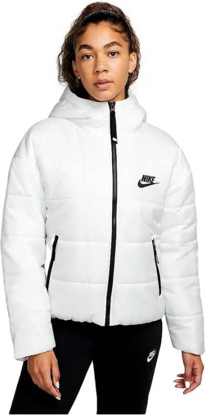 Nike Sportswear Therma-fit Repel Synthetic-fill Hooded Jacket Pufferjassen Kleding summit white black black maat: XS beschikbare maaten:XS M L
